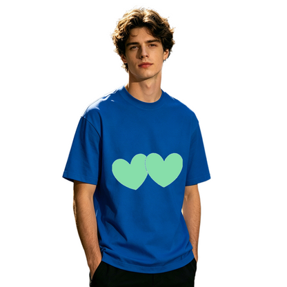 Men's Minimal Broken Red Heart Trendy Street Graphic Tee