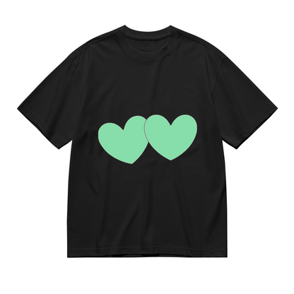 Men's Minimal Broken Red Heart Trendy Street Graphic Tee