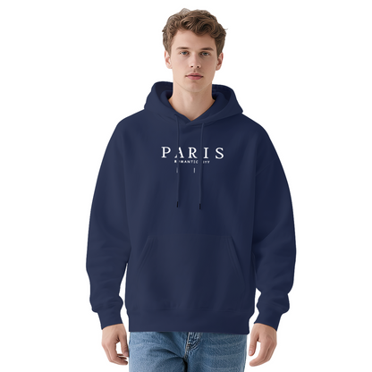 Paris Romantic City Minimal Letter Red Hoodie