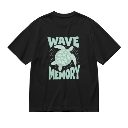 Men's Wave Memory Sea Turtle Ocean Surf Retro Graphic T-Shirt