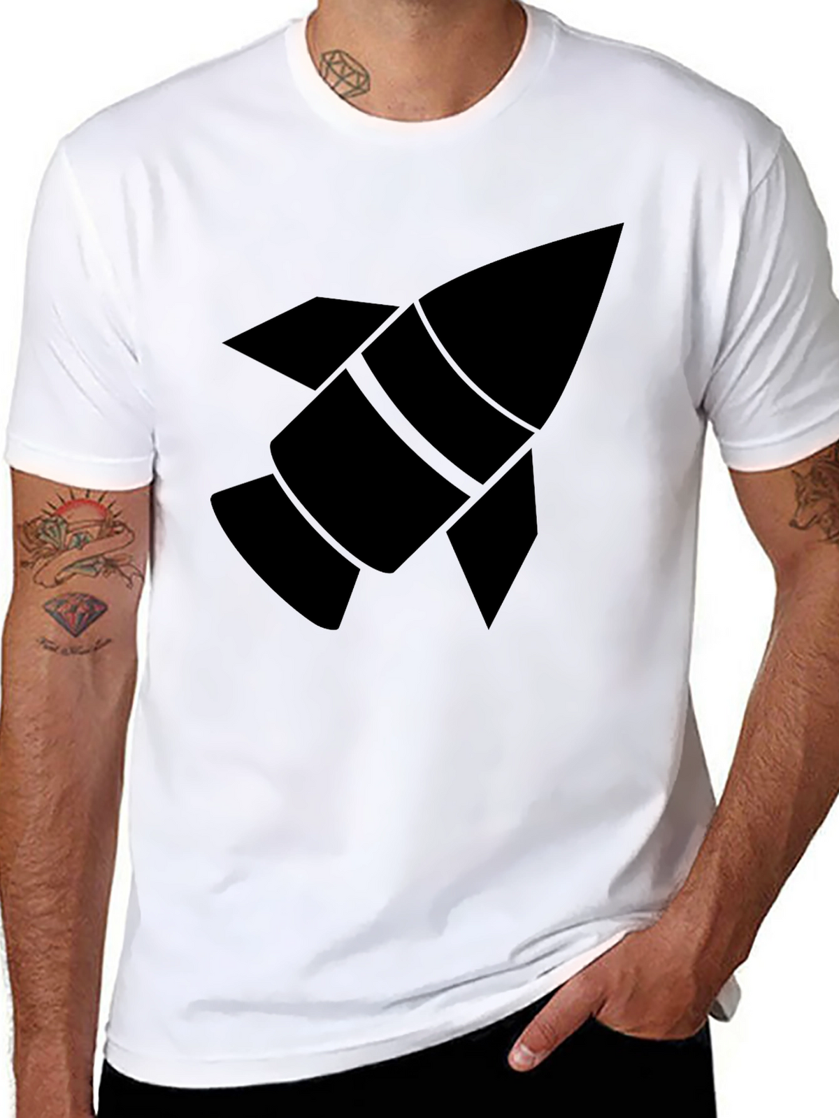 Rocket Graphic Black T-Shirt