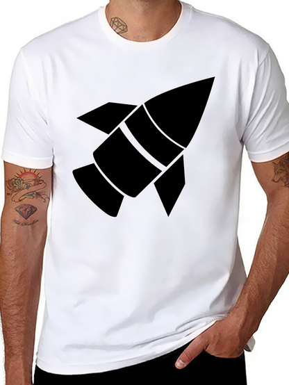 Rocket Graphic Black T-Shirt