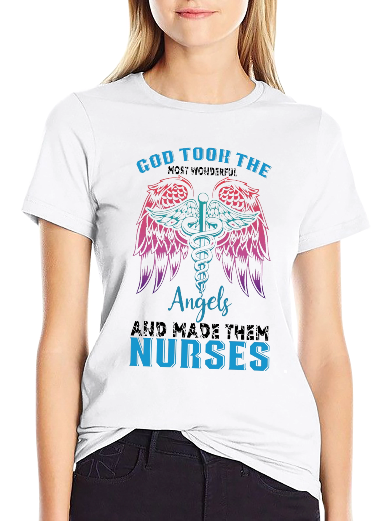 God Took Angels & Made Nurses T-Shirt