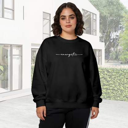 Simple Energetic Cursive Text Crewneck Sweatshirt