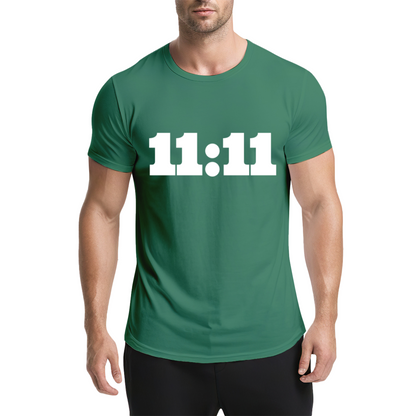 11:11 Angel Number Manifest Luck Pink Tee, Spiritual Aesthetic Minimalist Shirt