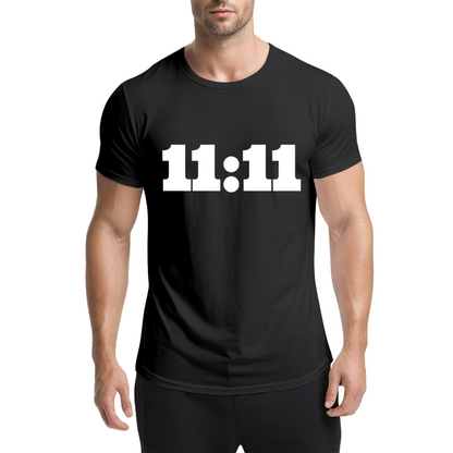 11:11 Angel Number Manifest Luck Pink Tee, Spiritual Aesthetic Minimalist Shirt