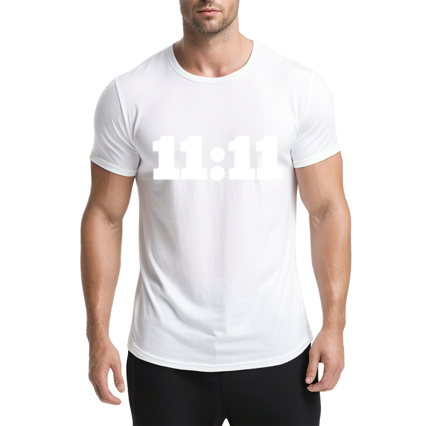 11:11 Angel Number Manifest Luck Pink Tee, Spiritual Aesthetic Minimalist Shirt