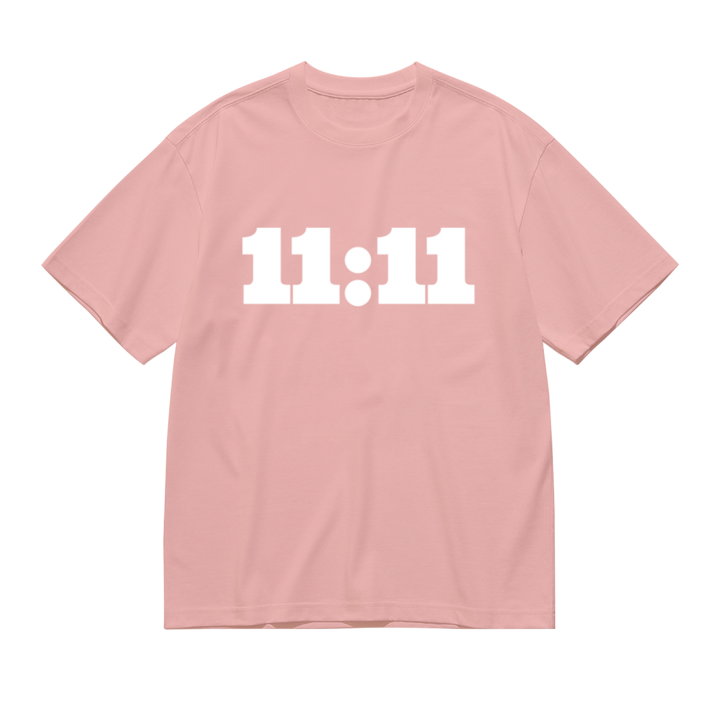 11:11 Angel Number Manifest Luck Pink Tee, Spiritual Aesthetic Minimalist Shirt