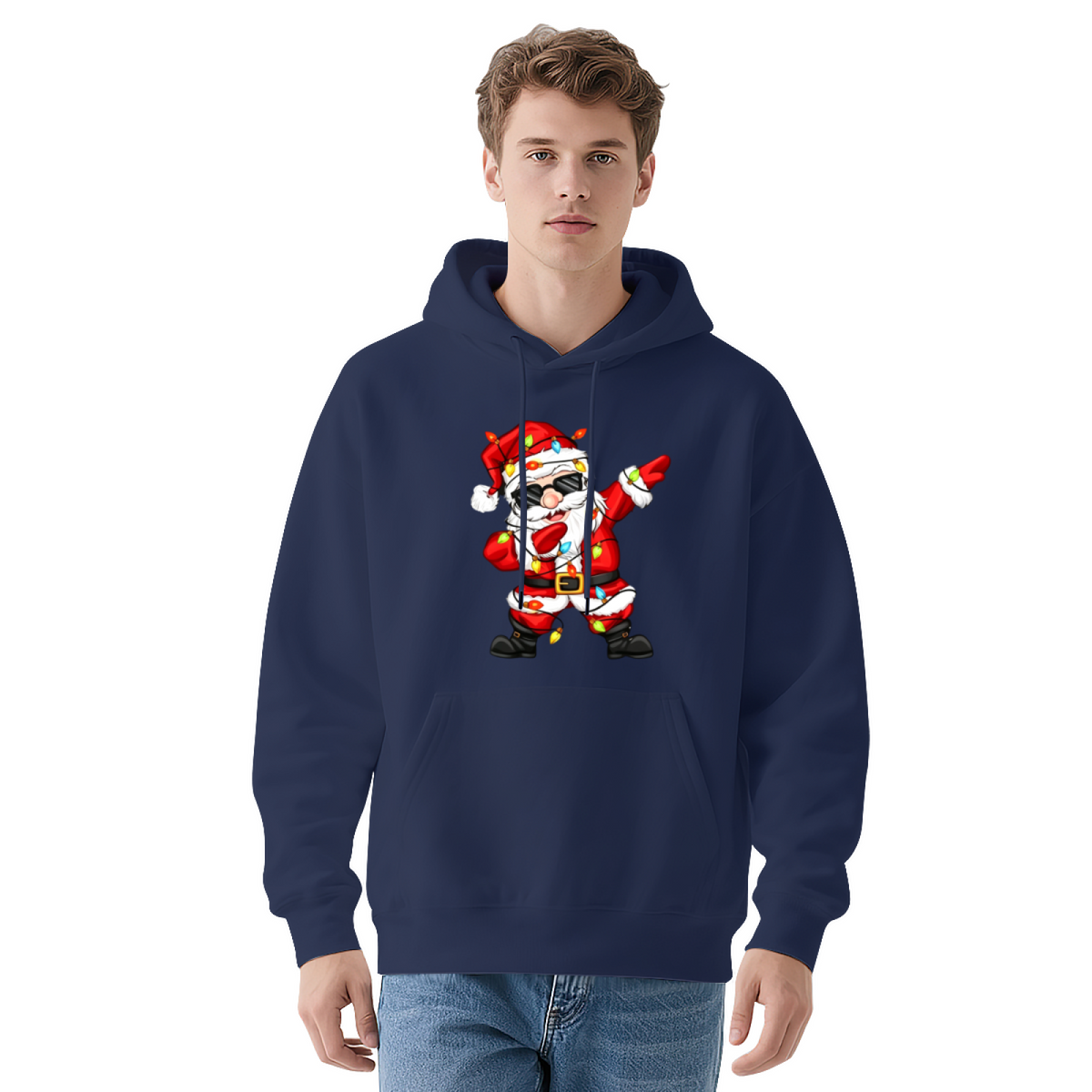 Dabbing Santa Claus Fun Christmas Party Hoodie