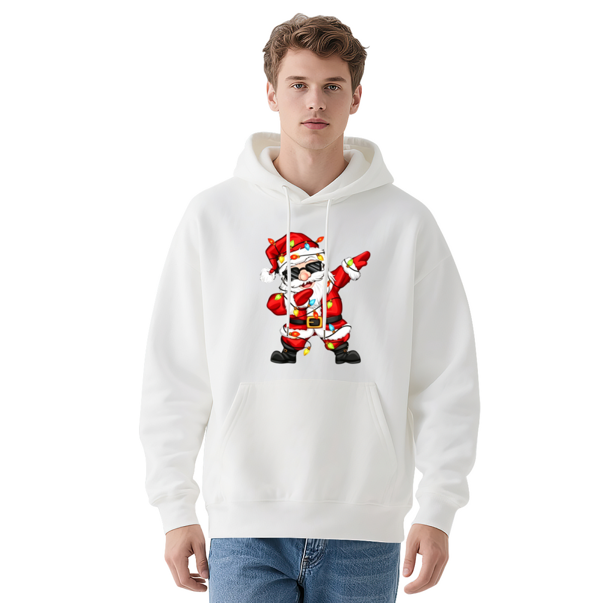 Dabbing Santa Claus Fun Christmas Party Hoodie
