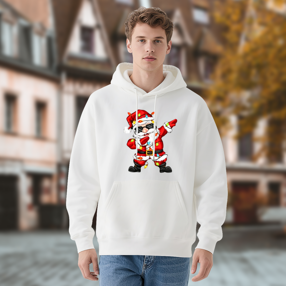 Dabbing Santa Claus Fun Christmas Party Hoodie