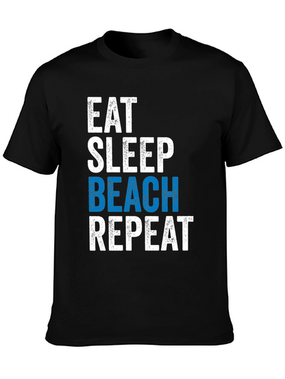 Eat Sleep Beach Repeat Graphic Tee