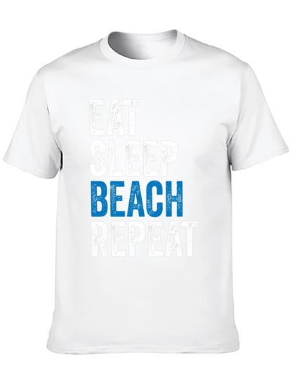 Eat Sleep Beach Repeat Graphic Tee