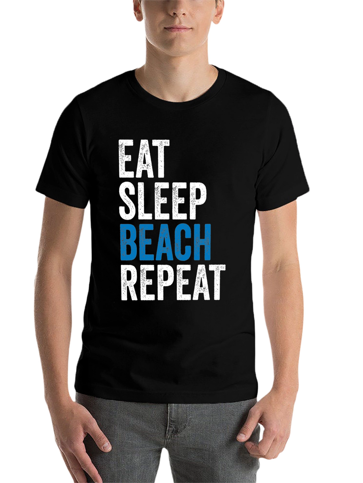 Eat Sleep Beach Repeat Graphic Tee