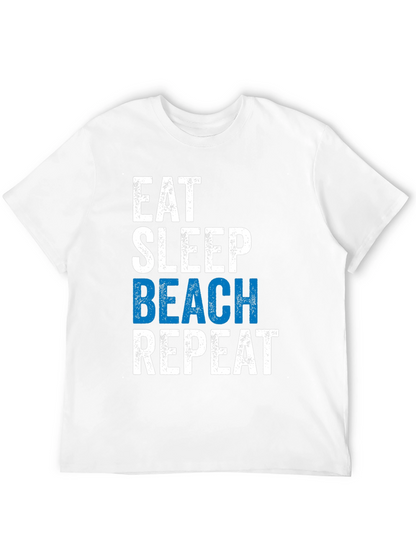Eat Sleep Beach Repeat Graphic Tee