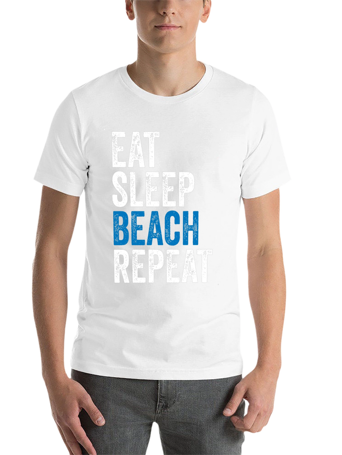 Eat Sleep Beach Repeat Graphic Tee