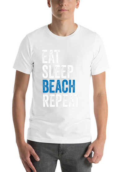 Eat Sleep Beach Repeat Graphic Tee