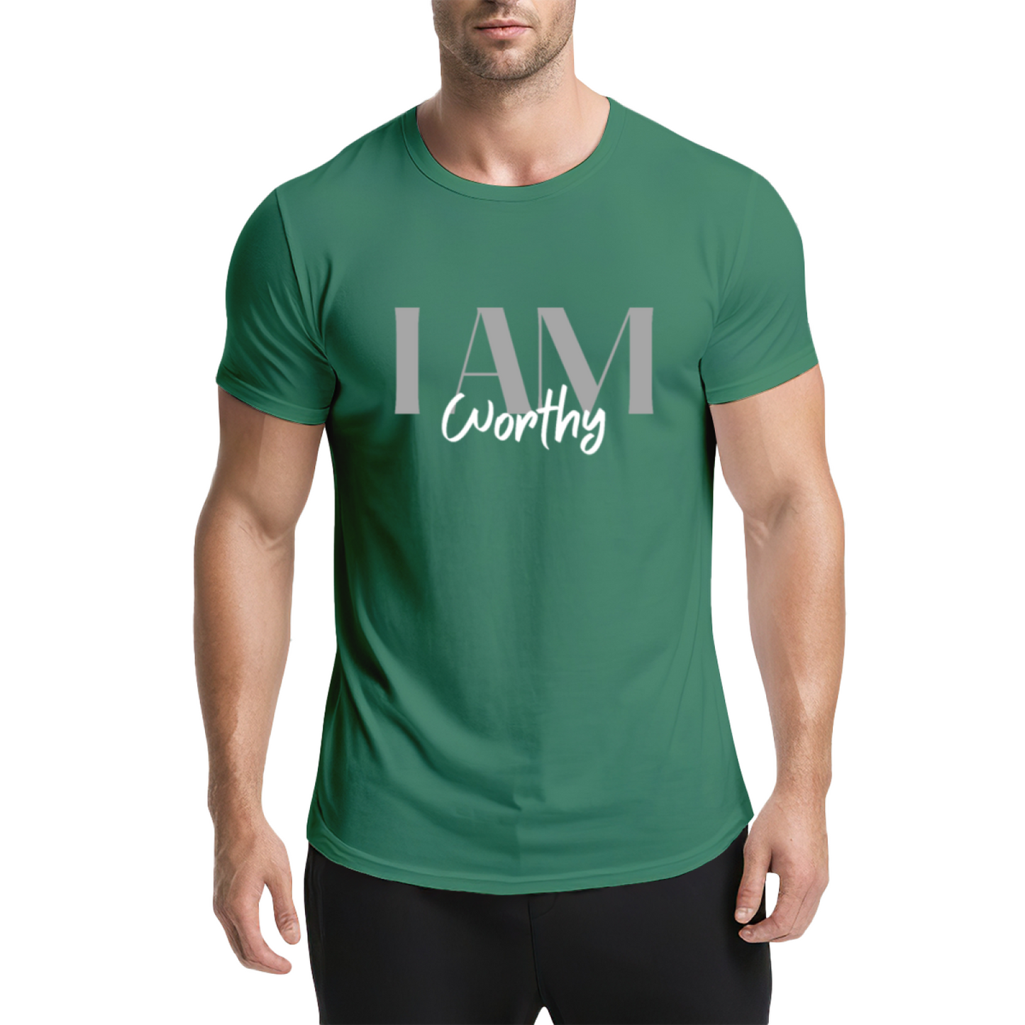 I Am Worthy Positive Affirmation Tee, Soft Inspirational Daily Casual Top For Women