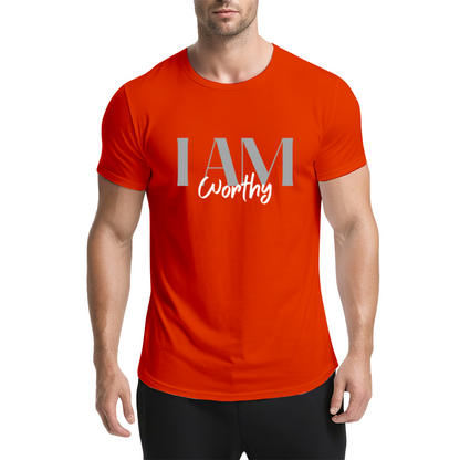 I Am Worthy Positive Affirmation Tee, Soft Inspirational Daily Casual Top For Women