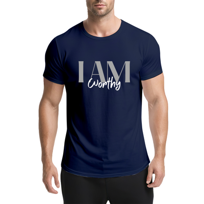 I Am Worthy Positive Affirmation Tee, Soft Inspirational Daily Casual Top For Women