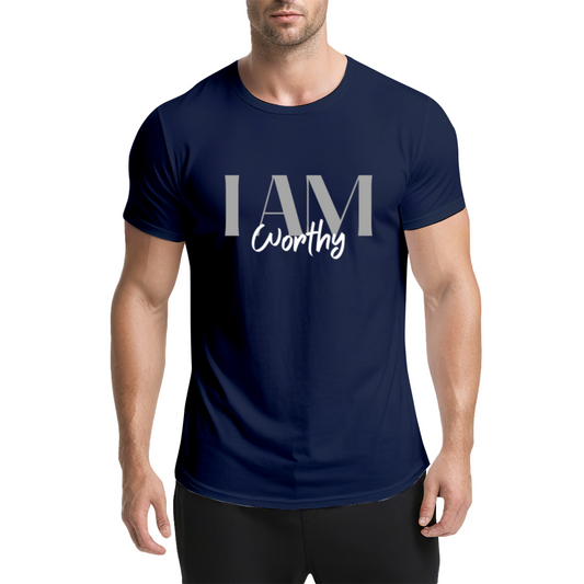 I Am Worthy Positive Affirmation Tee, Soft Inspirational Daily Casual Top For Women