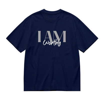 I Am Worthy Positive Affirmation Tee, Soft Inspirational Daily Casual Top For Women