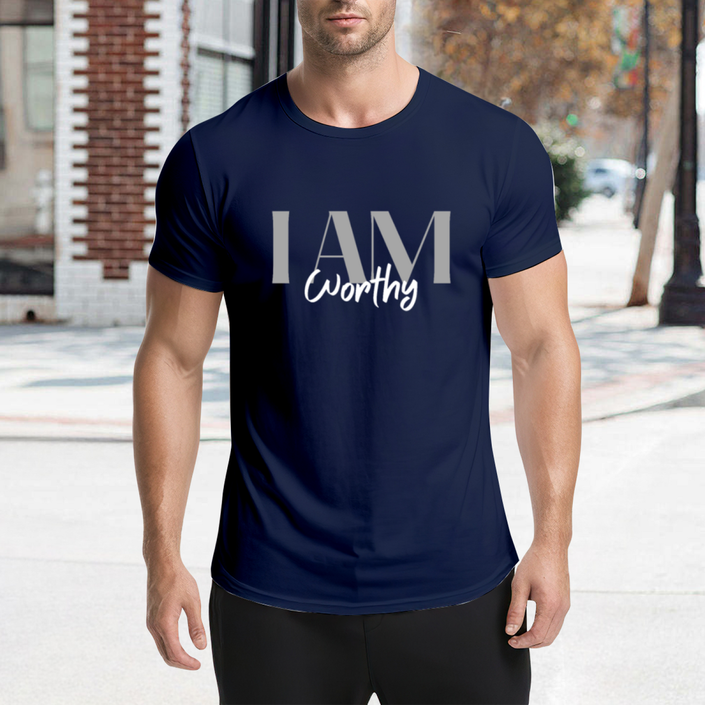 I Am Worthy Positive Affirmation Tee, Soft Inspirational Daily Casual Top For Women