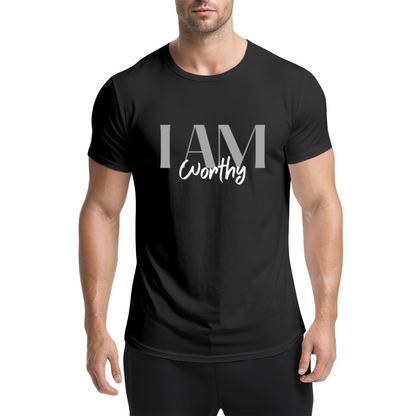 I Am Worthy Positive Affirmation Tee, Soft Inspirational Daily Casual Top For Women