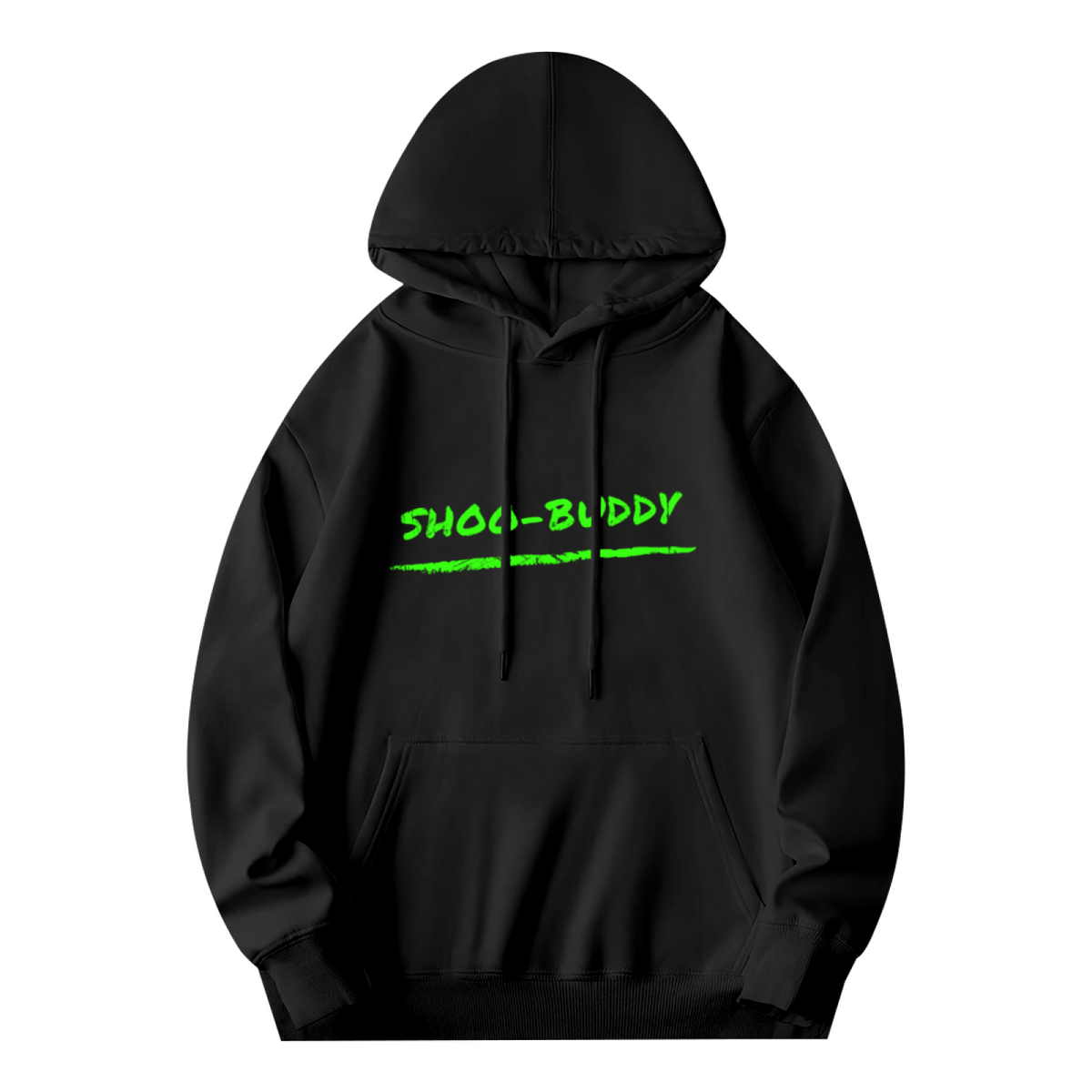 Shoo?Buddy Bright Neon Green Text Streetwear Hoodie