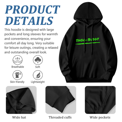 Shoo?Buddy Bright Neon Green Text Streetwear Hoodie