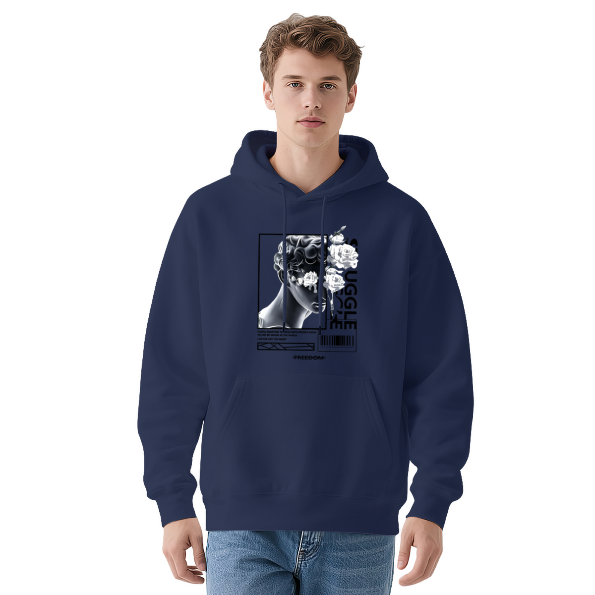 Modern David Sculpture Aesthetic Street Hoodie