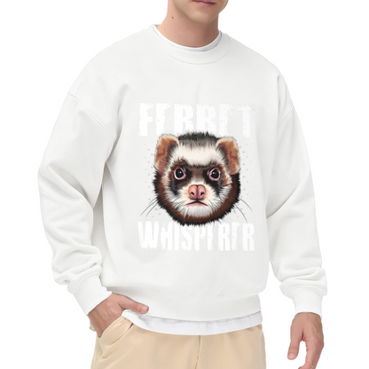 Ferret Whisperer Cute Pet Ferret Animal Lover Crewneck Sweatshirt