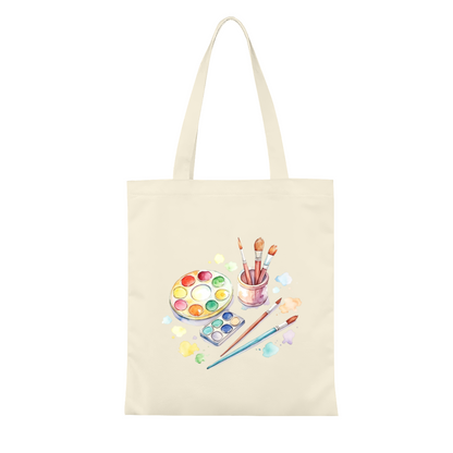 Retro Dachshund Dog Canvas Tote | Warm Neutral Tone Versatile Everyday Handbag