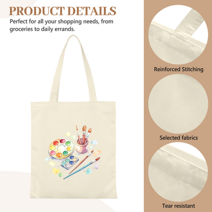 Retro Dachshund Dog Canvas Tote | Warm Neutral Tone Versatile Everyday Handbag