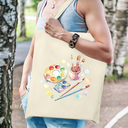 Retro Dachshund Dog Canvas Tote | Warm Neutral Tone Versatile Everyday Handbag