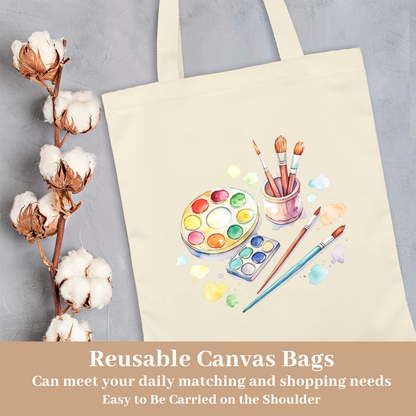 Retro Dachshund Dog Canvas Tote | Warm Neutral Tone Versatile Everyday Handbag