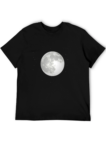 Moon Graphic T-Shirt - Stylish Black Tee