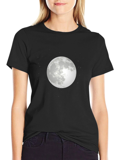 Moon Graphic T-Shirt - Stylish Black Tee