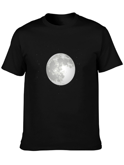 Moon Graphic T-Shirt - Stylish Black Tee