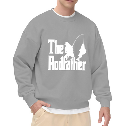 The Rodfather Fishing Funny Parody Crewneck Sweatshirt