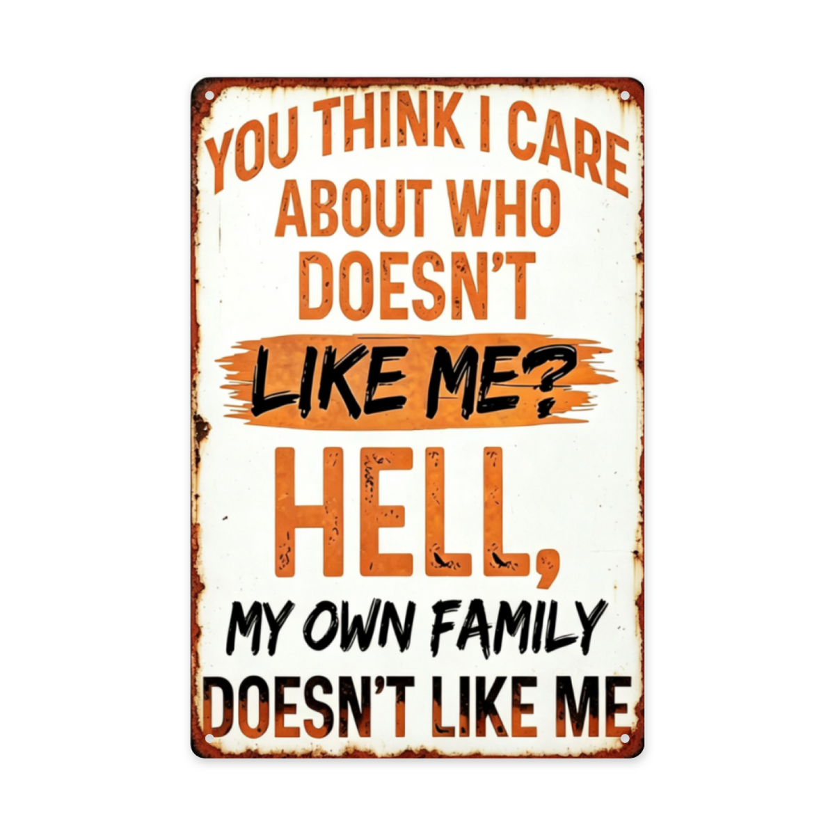 Vintage Rustic Farmhouse Style Inspirational Quote Metal Tin Wall Sign