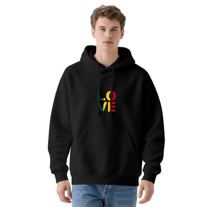 Colorful LOVE VIE Letter Art White Hoodie