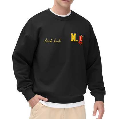 Look Back N.G Flame Letter Aesthetic Crewneck Sweatshirt