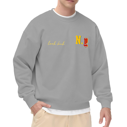 Look Back N.G Flame Letter Aesthetic Crewneck Sweatshirt