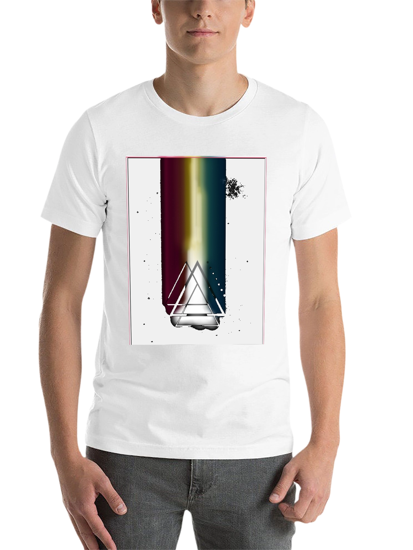 Abstract Graphic Tee - Black Cotton Blend