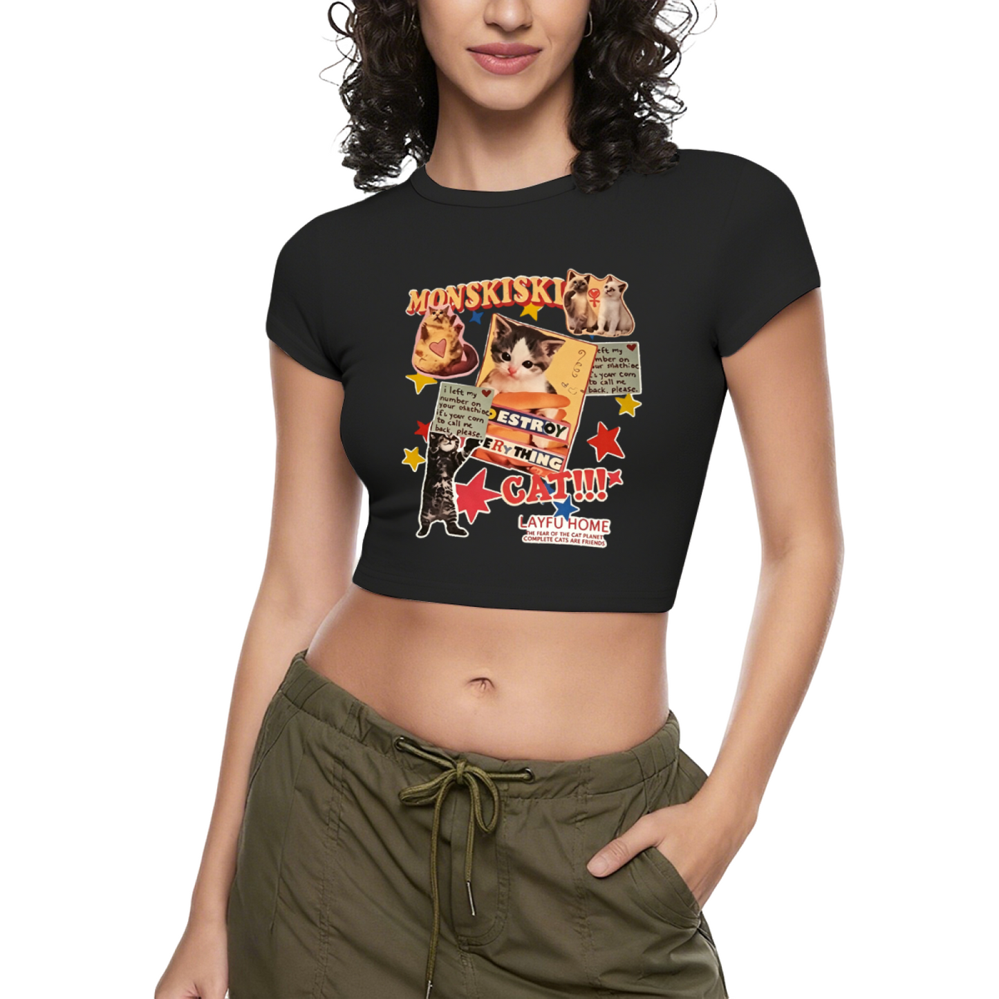Gothic Los Angeles Hot Pink Y2K Crop Top