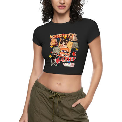 Gothic Los Angeles Hot Pink Y2K Crop Top