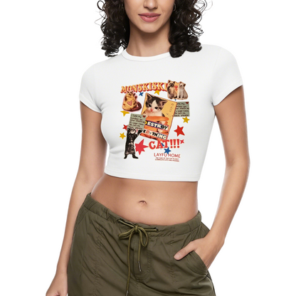 Gothic Los Angeles Hot Pink Y2K Crop Top
