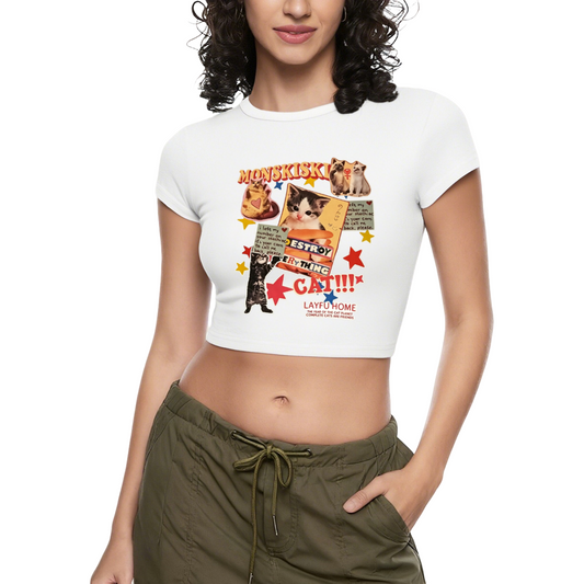 Gothic Los Angeles Hot Pink Y2K Crop Top