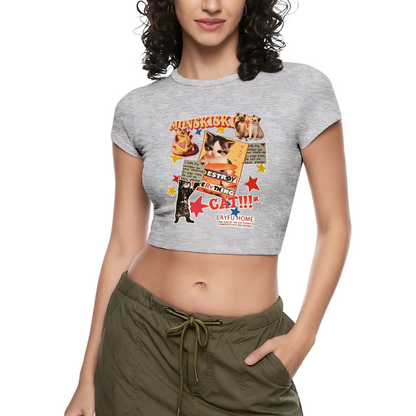 Gothic Los Angeles Hot Pink Y2K Crop Top